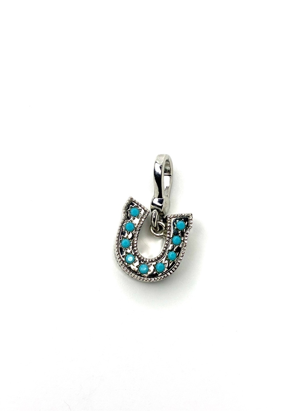 Y2K Juicy Couture Reversible Turquoise Horseshoe Charm